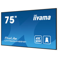 190cm/75" (3840x2160) iiyama ProLite LH7565UHSB-B1 16:9 4K UHD IPS Touch 8ms 60Hz 24/7 2xHDMI DP LAN WIFI Speaker Black