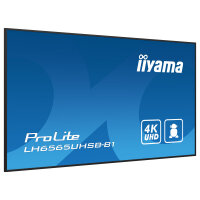 165cm/65" (3840x2160) iiyama ProLite LH6565UHSB-B1 16:9 4K UHD IPS Touch 8ms 60Hz 24/7 2xHDMI DP LAN WIFI Speaker Black