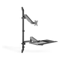 Digitus DA-90372 Flexibler Steh-/ Sitz-Arbeitsplatz zur Wandmontage