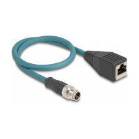 DeLock M12 Adapterkabel X-kodiert 8 Pin Stecker zu RJ45...