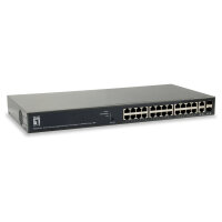 Switch 26x GE GEP-2651 2xGSFP 19" 185W 24xPoE+