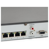 NVR-0504 4-Kanal Netzwerk Videorek. PoE H.265/264