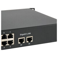 Switch 24x FE FGP-2601 2xGE 19" 150W 24xPoE