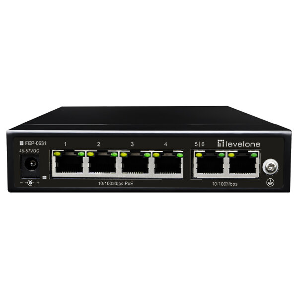 Switch 6x FE FEP-0631 60W 4xPoE+