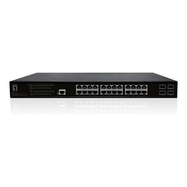 Switch 28xPort GEP-2861 4xGSFP 19" 390W 24xPoE+