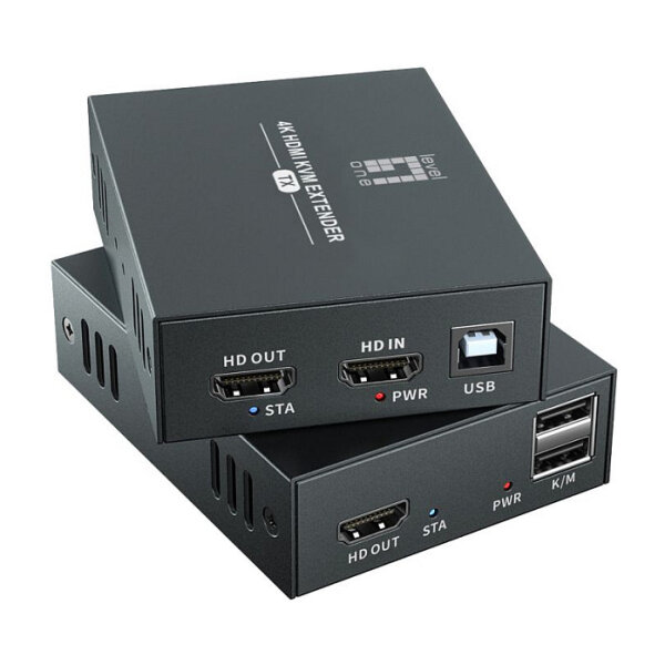 HDMI over Cat.5/6 Extender kit 4K. 100m schwarz