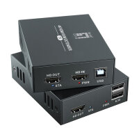 HDMI over Cat.5/6 Extender kit 4K. 100m schwarz