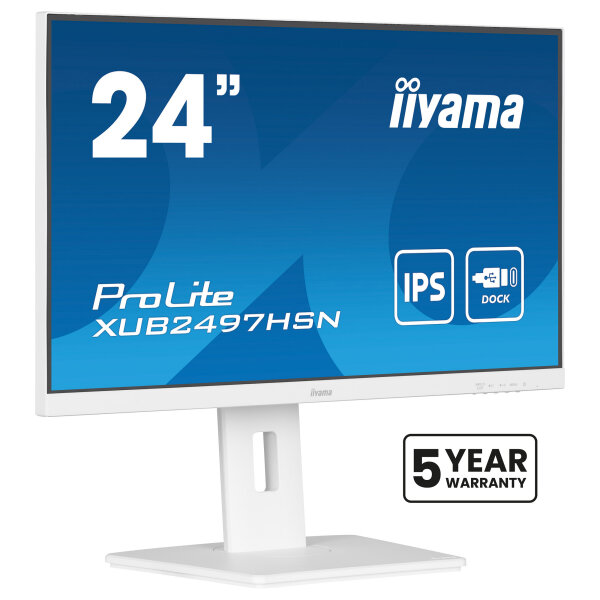 IIYAMA 60.5cm (23.8") XUB2497HSN-W2 16:9 HDMI+DP+USB-C Lift