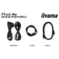 IIYAMA 54.5cm (21.5") G2245HSU-B2 16:9 HDMI+DP+2xUSB IPS