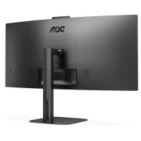 86cm/34" (3440x1440) AOC CU34V5CW 21:9 VA 1ms 100Hz HDMI DisplayPort USB-C KVM VESA Speaker Webcam Silver/Black
