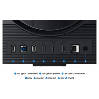 68,6cm/27" (3840x2160) Samsung S27DG702EU 16:9 4K UHD Gaming 1ms 144Hz DP HDMI USB RJ45 Pivot Speaker Black