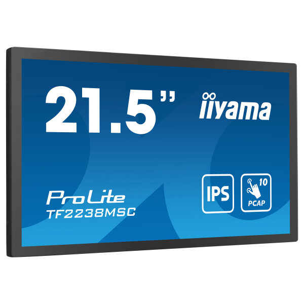 IIYAMA 54.5cm (21.5") TF2238MSC-B1 16:9 M-Touch HDMI+DP+USB retail