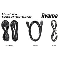 IIYAMA 54.5cm (21.5") T2252MSC-B2AG 16:9 Touch HDMI+2USB+DP