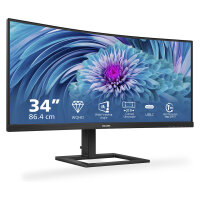 86,36 cm/34" (3440x1440) Philips 346E2CUAE/00 21:9 WQHD VA 4ms 100Hz USB-C HDMI DisplayPort VESA Black