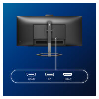 86,4cm/34" (3440×1440) Philips 34E1C5600HE/00 21:9 VA 4ms 100Hz USB-C HDMI DisplayPort Webcam Speakers VESA Black