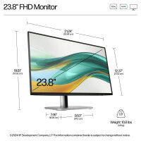 60,5cm/23.8" (1920x1080) HP Pro 524pf 16:9 IPS 5ms 100Hz HDMI DisplayPort USB VESA Black/Silver