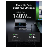 ANKER Prime Charger 250W USB-C Ladegert 6 Ports GaNPrime 2.26Z LCD-Display Smart Control Regler