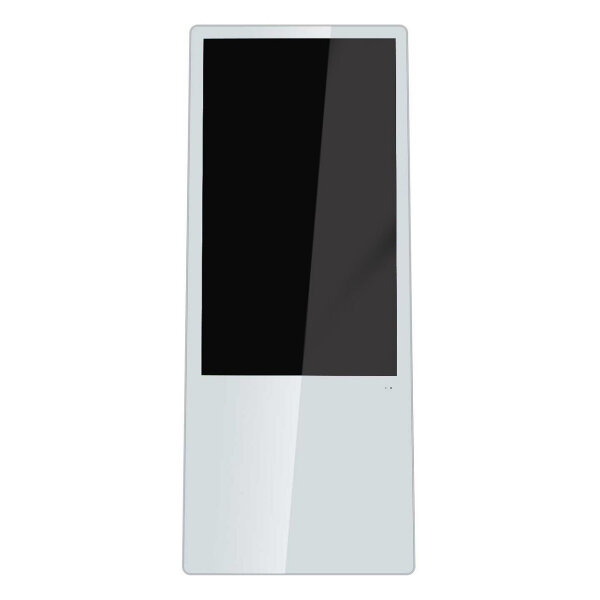 Allnet Standdisplay 43 Zoll Aufsteller mit Laufrollen. 700 Nits. HDMI. Farbe weiß
