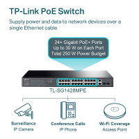 TP-Link Switch 28x GE TL-SG1428PE (davon 24xPOE+)