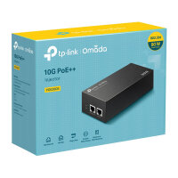 TP-LINK POE380S Omada 10G PoE++ Injector Adapter 2 10 Gbps/5 Gbps/2.5 Gbps/1 Gbps/100 Mbps/10 Mbps RJ45 ports