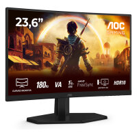 59,9cm/23,6" (1920x1080) AOC C24G42E 16:9 Fast VA 1ms 180Hz HDMI2.0 DisplayPort1.4 Speaker AdaptiveSync Curved HDR10 Black/Red
