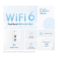 TP-Link WL-AP Access Point Deco X1500 Mesh-System 2-Pack