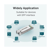 TP-LINK TL-SM321B -2 - SFP (Mini-GBIC)-Transceiver-Modul - GigE - 1000Base-BX - LC/UPC Einzelmodus - bis zu 10 km - 1310 (TX)