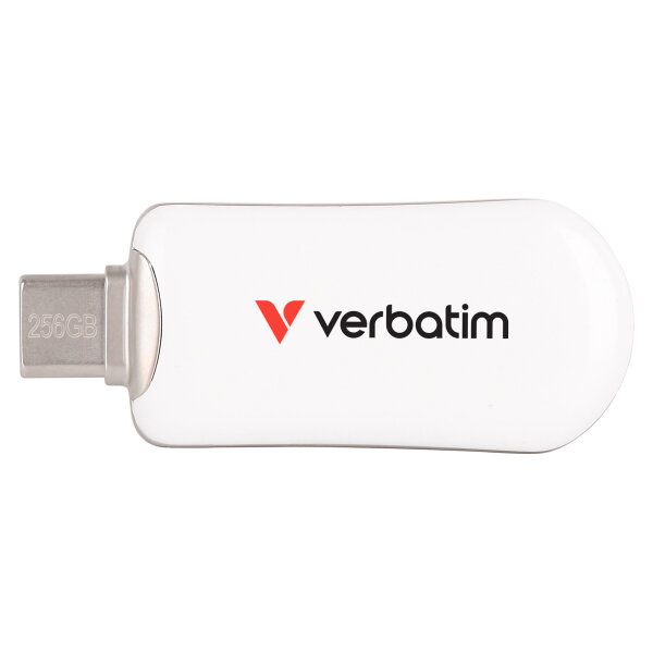 STICK 256GB Verbatim Plectra White USB-C Flash Drive 30230
