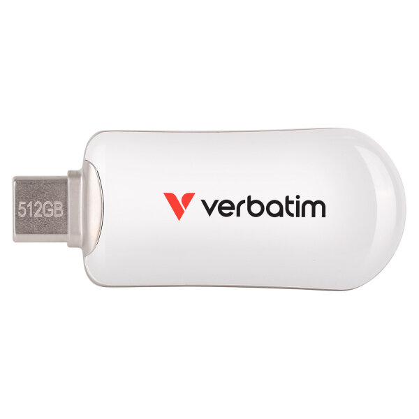 STICK 512GB Verbatim Plectra White USB-C Flash Drive 30231