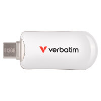 STICK 512GB Verbatim Plectra White USB-C Flash Drive 30231