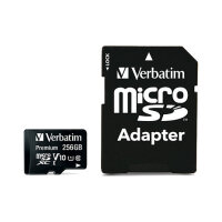 CARD 256GB Verbatim MicroXC Premium Class10 + Adapte retail