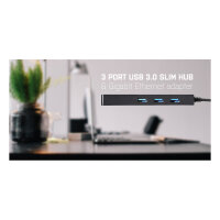D I-TEC USB 3.0 SLIM HUB + GLAN