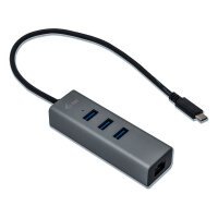 D I-TEC USB-C 3-PORT HUB + GLAN