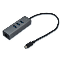 D I-TEC USB-C 3-PORT HUB + GLAN