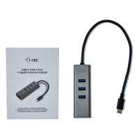D I-TEC USB-C 3-PORT HUB + GLAN