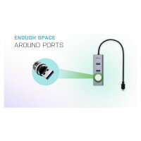D I-TEC USB-C METAL 4-PORT HUB