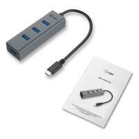 D I-TEC USB-C METAL 4-PORT HUB