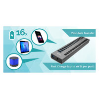 D I-TEC USB 3.0 HUB 16 PORT 90 W