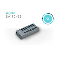 D I-TEC USB 3.0 HUB 7 PORT 36 W