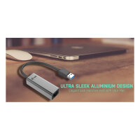 D I-TEC USB 3.0 Metal Gigabit Ethernet Adapter 1x USB 3.0 auf RJ-45 LED-Anzeige fuer Notebook Tablet PC Windows Mac Linux Android