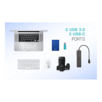 D I-TEC USB-C HUB 2+2X USB-C/A