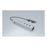 D I-TEC USB-C/USB-A Charging Metal HUB 7 Port 3x USB-C 3.2 Gen. 1 4x USB-A 3.2 Gen. 1