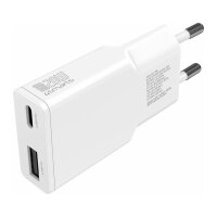 4smarts Netzladegert PDPlug Duos Slim 20W GaN USB-C/A. wei