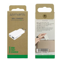 4smarts Netzladegert PDPlug Duos Slim 20W GaN USB-C/A. wei