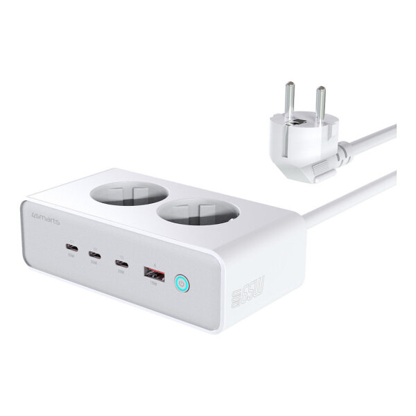 4smarts Desk Charger GaN 65W mit AC-Steckdosen
