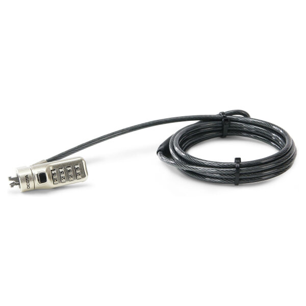 Dicota Security Cable N-Lock combi./res. 2.5x6mm slot.single