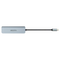 D Dicota USB-C 5-in-1 Video Hub 4K PD 100W silver