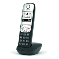 GIGASET A690HX schwarz 5.1 cm 2 Zoll schwarz-weiss Grafik-Display Freisprechen Telefonbuch fr DECT Basisstationen und Router