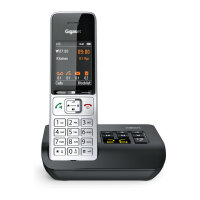 GIGASET COMFORT 500A silber / schwarz 5.8 cm 2.2 Zoll TFT Farbdisplay Anrufbeantworter Freisprechen Telefonbuch Headset Anschluss