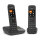 GIGASET C575A Duo schwarz schnurlos analog DECT 2 Mobilteile TFT-Farb-Display Freisprechen Adressbuch fr 200 Eintrge Wecker